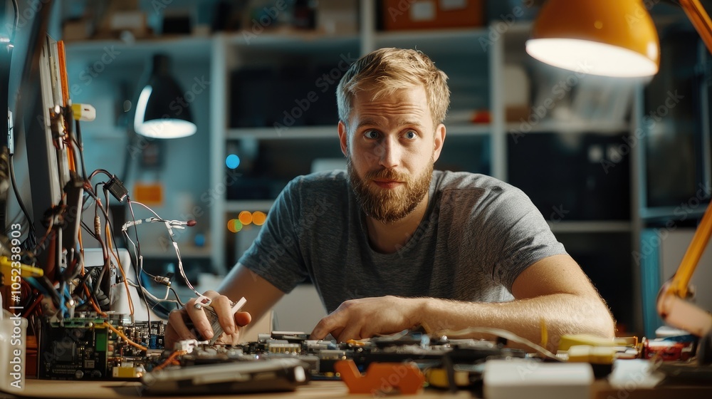 Technician Working on Data Recovery Solutions Technician Working on Data Recovery Solutions
