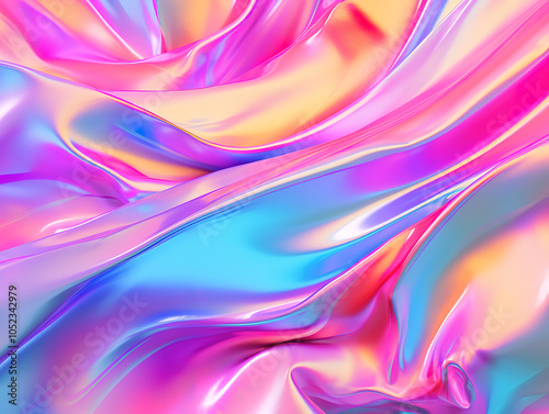 Trendy Surreal Fantasy Glass Background with Soft Pastel Unicorn Gradient and Nostalgic Light Effect