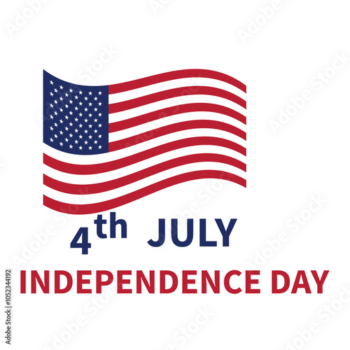 USA flag vector. United States of Happy 4th of July. USA Independence day background. USA Independence Day 4th of July banner design vector illustration with American flag. Happy Independence day.