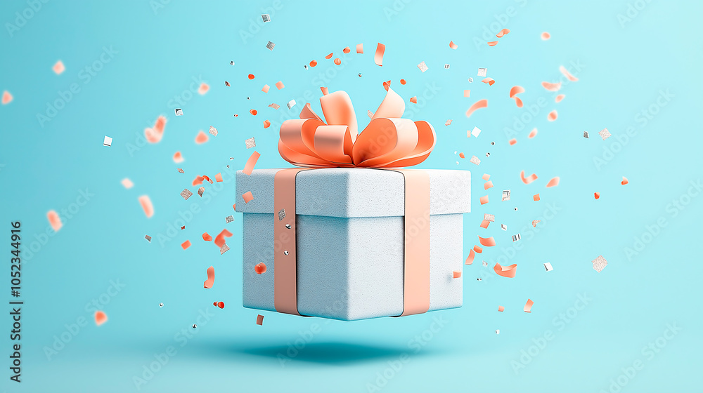 A gift box in pastel colors, happy birthday illustration. These modern, closed boxes are perfect for birthday, wedding, or holiday celebrations. A gift box in pastel colors, happy birthday illustration. These modern, closed boxes are perfect for birthday, wedding, or holiday celebrations.