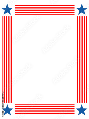 USA flag symbols patriotic frame with blank space vector design template