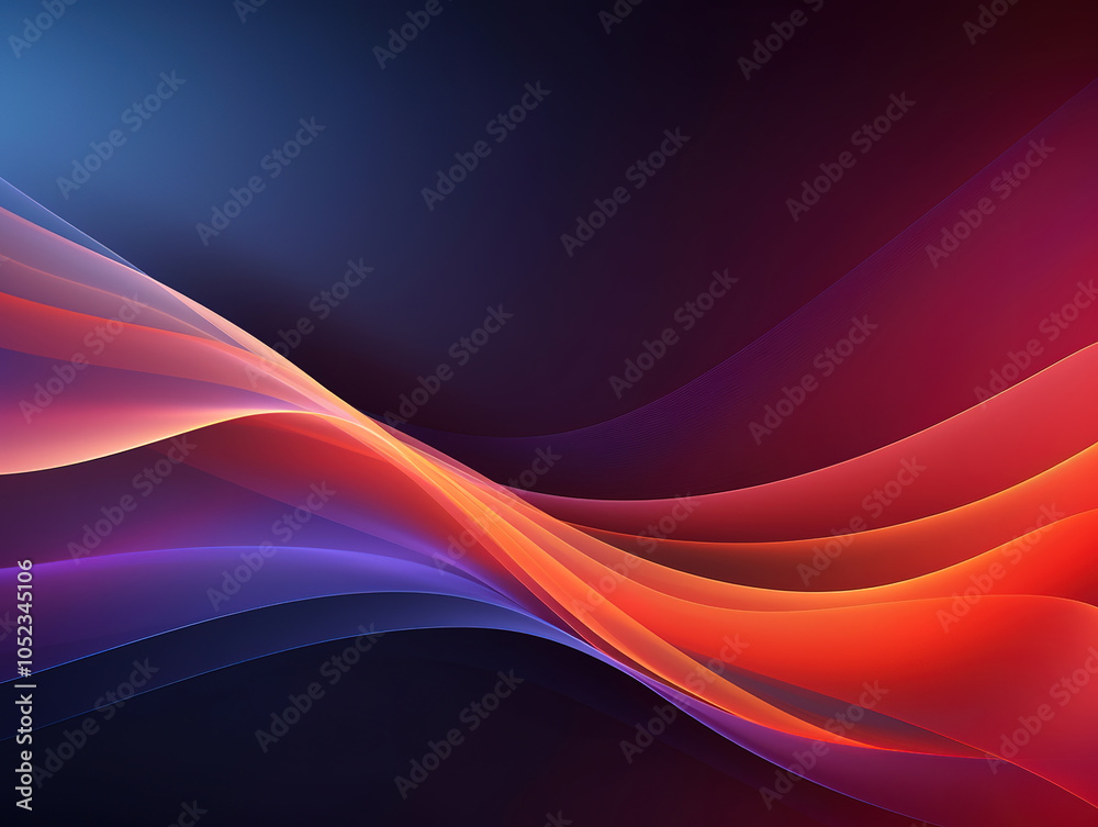 Fototapeta premium Vibrant Abstract Color Waves Background