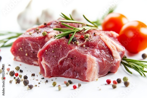 Raw meat in ethnic cuisine, raw meat used in a traditional ethnic dish, highlighting its role in culturally significant recipes,