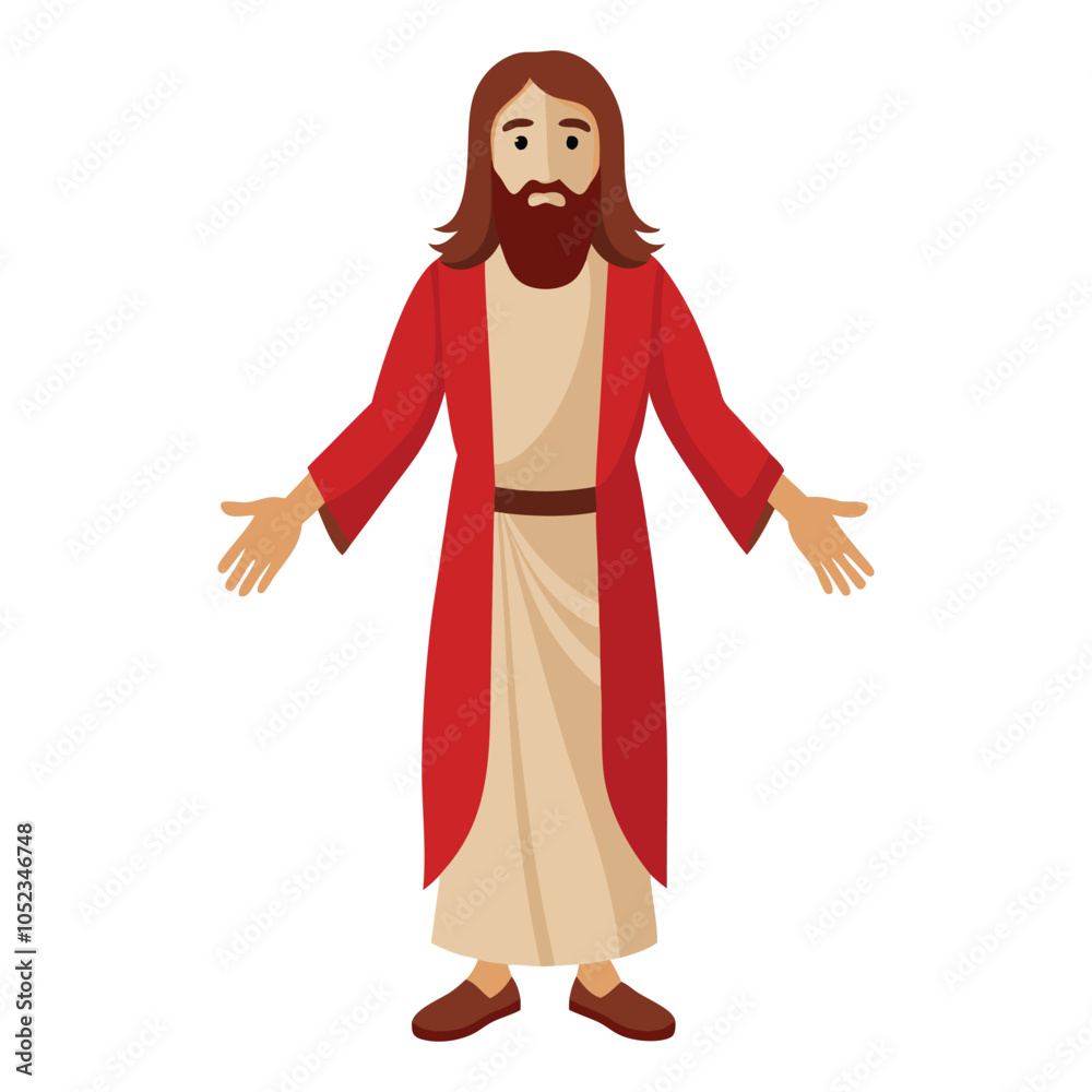 full body christ on white background full body christ on white background