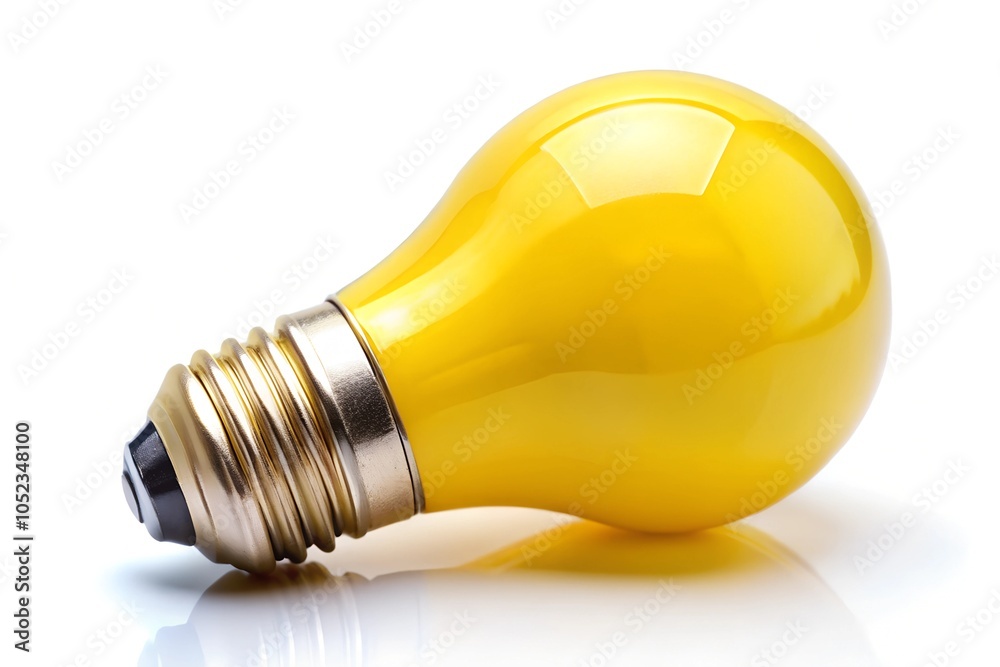 Yellow light bulb transparent background Yellow light bulb transparent background