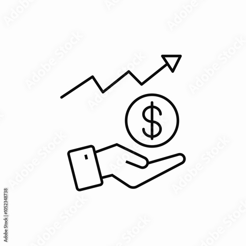 price ascending icon sign vector