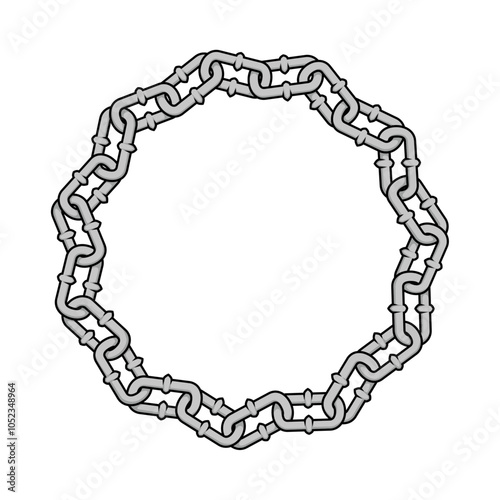 Vector chain in shape of a circle.
