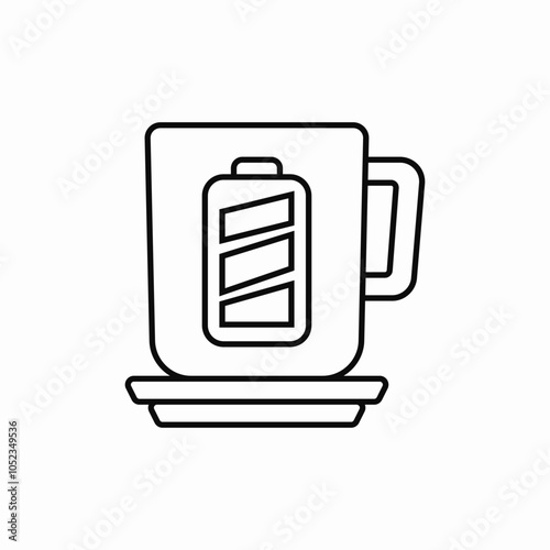 tea energy charge icon sign vector