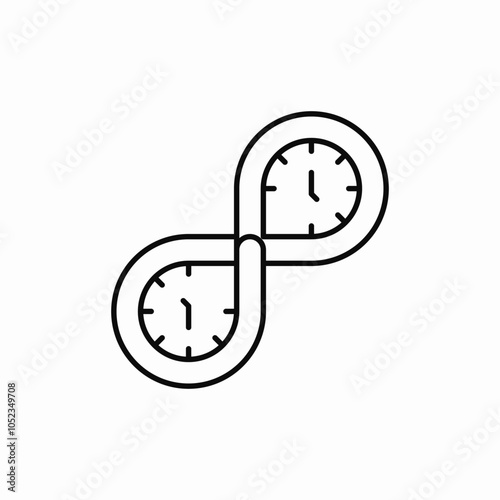 time endless icon sign vector