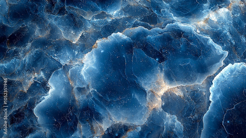 Abstract blue and white textures resembling cosmic or oceanic formations. Abstract blue and white textures resembling cosmic or oceanic formations.