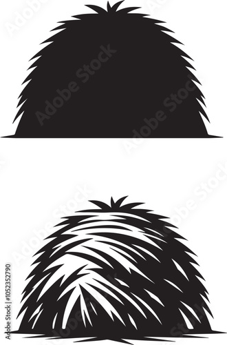 Haystack Silhouette Vector illustration, Haystack agriculture vector