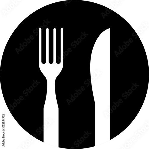 Restaurant icon hotel vector black and white color. Cutlery icon. Spoon, knife, fork