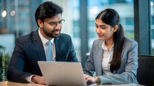 An Indian manager mentoring a junior employee, highlighting the importance of guidance in the workplace. 