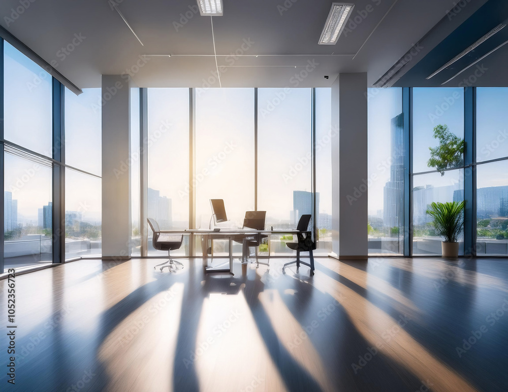 Ein großes lichtdurchflutetes Büro