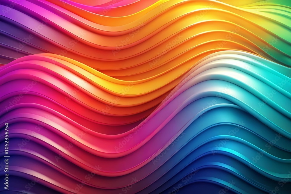 Fototapeta premium Modern Wavy Gradient Background for Creative Designs