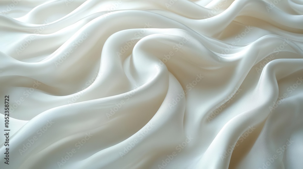soft white fabric cloth gracefully waving against a neutral background, conveying a sense of lightness and fluidity, creating an abstract visual that evokes tranquility and elegance soft white fabric cloth gracefully waving against a neutral background, conveying a sense of lightness and fluidity, creating an abstract visual that evokes tranquility and elegance
