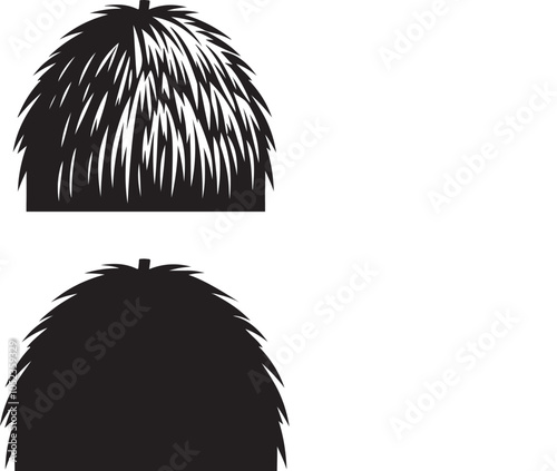 Haystack Silhouette Vector illustration, Haystack agriculture vector