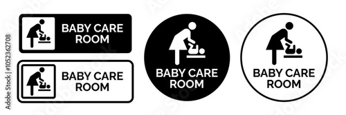 Toilet icons set. Men and women restroom icon sign left right arrow. Disabled wheelchair icon. Baby changing room sign. Parent room symbol. Shower room sign. Bathroom sign. Vector Illustration