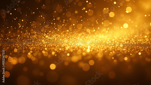 Enchanting Yellow Sparks: Magical Light Effect for Festive Designs, Holiday Cards, and Celebratory Media