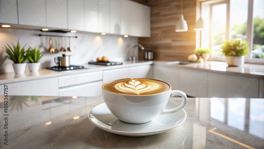 Cappuccino in a Modern Kitchen Cappuccino in a Modern Kitchen