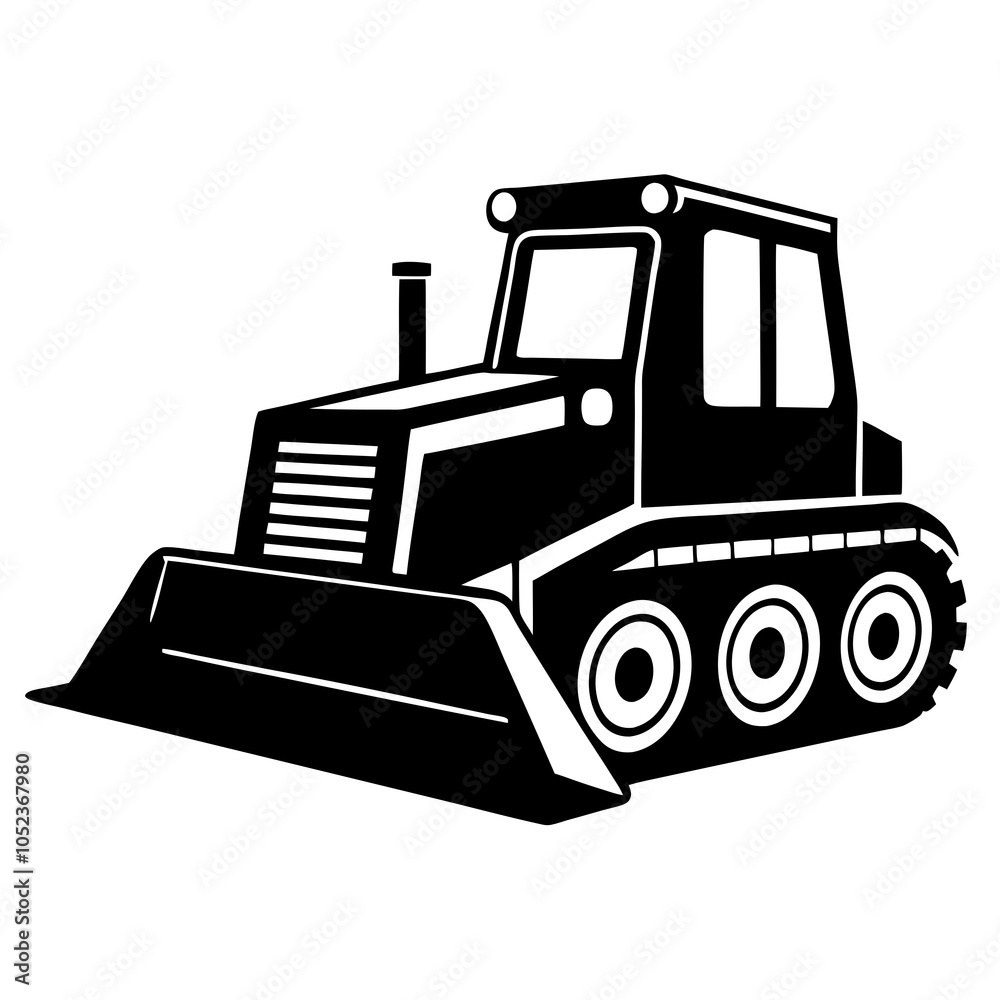 bulldozer isolated on white bulldozer isolated on white