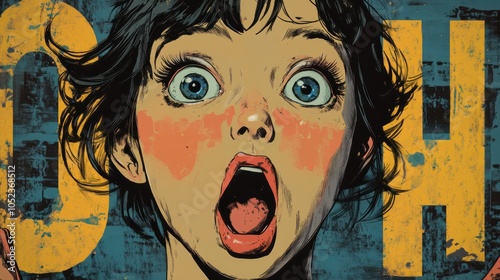 OH sign comic book style contrast