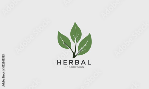 modern Herbal or leaf minimalist logo design for Business, company, and medicine.