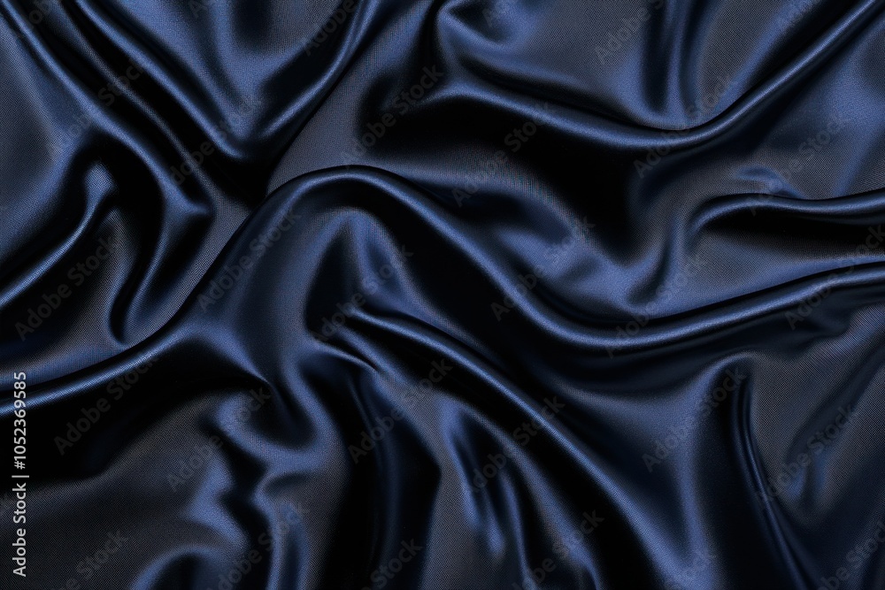 Fototapeta premium Dark Blue Satin Fabric for Elegant Designs