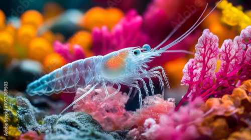 An Exploration of Ghost Shrimp (Palaemonetes spp.) in Their Natural Coral Reef Habitat photo