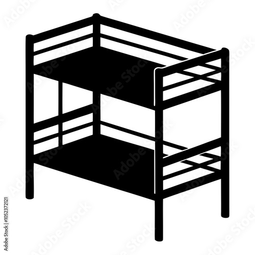 bunk  bed on white