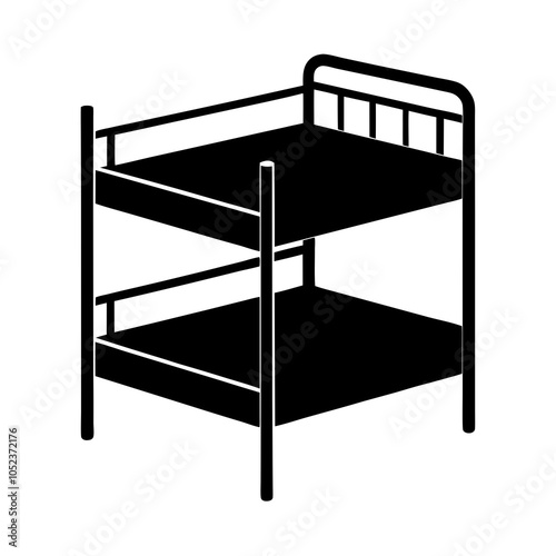 bunk  bed on white