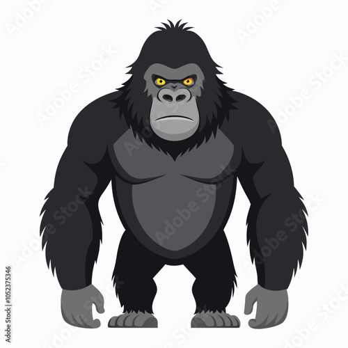 vector gorilla on white background photo