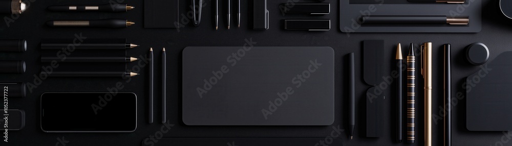 Naklejka premium A dark, textured surface featuring various electronic components with differing shapes and sizes, emphasizing technology and intricate design.
