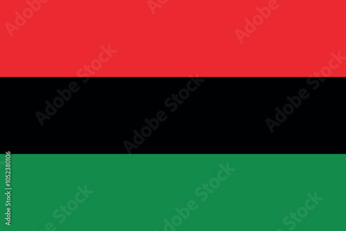 Normal shaped flag of the organization of PAN AFRICAN MOVEMENT