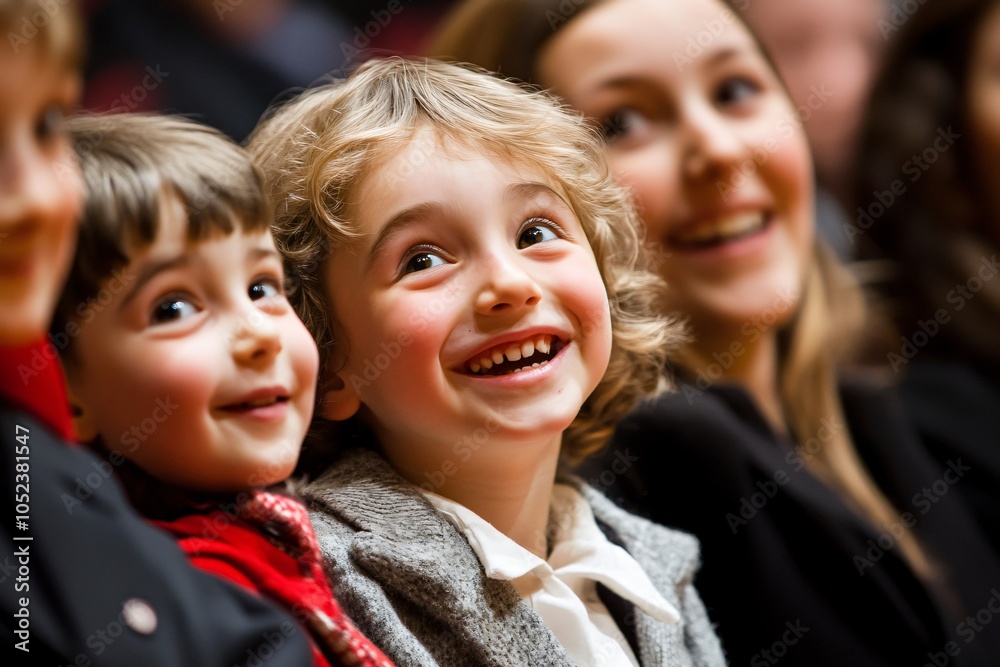 Obraz premium Parents Cheering for Child During School Play Event