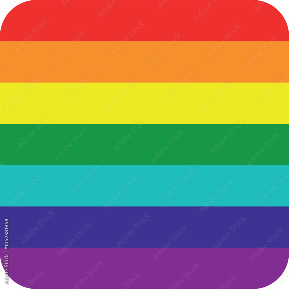 Fototapeta premium Button shaped flag of the organization of LGBTQ+ PRIDE MOVEMENT