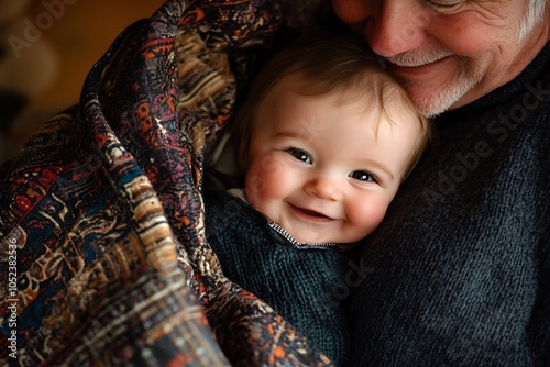 Tender Moment Between Grandparent and Toddler