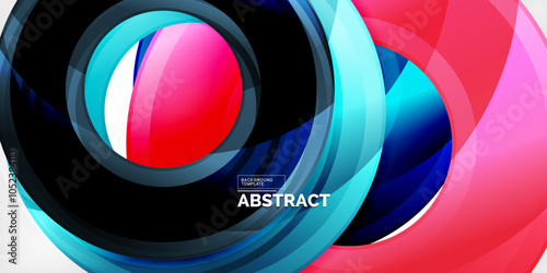 Circles, round elements, ring shapes premium background. Vector Illustration For Wallpaper, Banner, Background, Card, Book Illustration, landing page