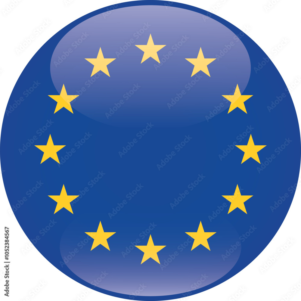 Sphere shaped flag of the organization EUROPEAN UNION Sphere shaped flag of the organization EUROPEAN UNION