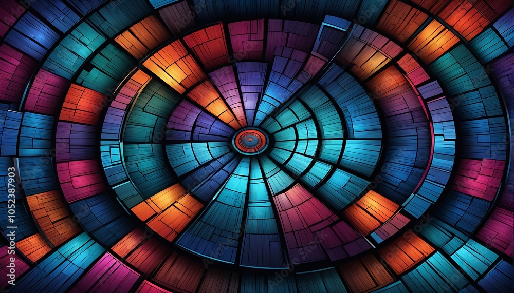 Naklejka premium Abstract colorful circle background