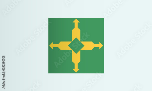 Flag of Federal District Brazil. Vector