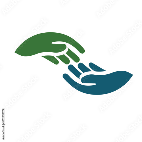 reaching out helping hand vector
