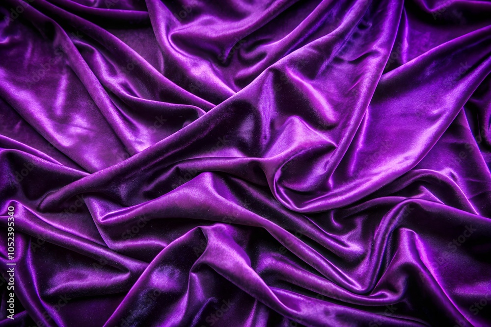 Fototapeta premium Abstract purple drapery cloth and dark violet fabric background