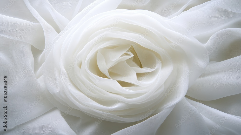 Elegant simplicity, a pristine white flower in full bloom against white backdrop Elegant simplicity, a pristine white flower in full bloom against white backdrop