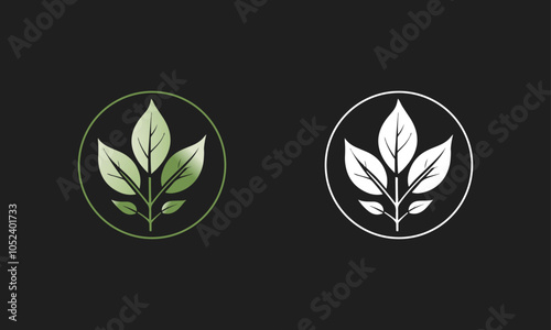 modern Herbal or leaf minimalist logo design for Business, company, and medicine.