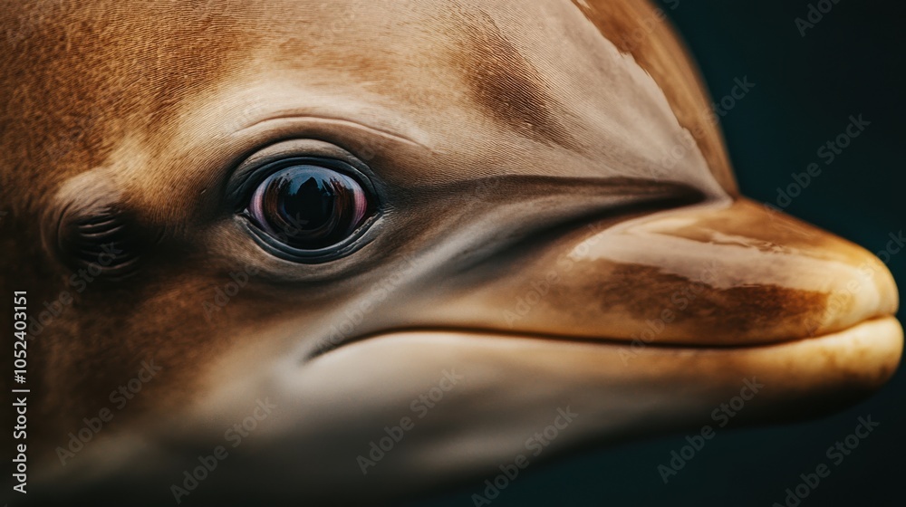 Close-Up of Dolphin Eye Capturing Intelligence Close-Up of Dolphin Eye Capturing Intelligence