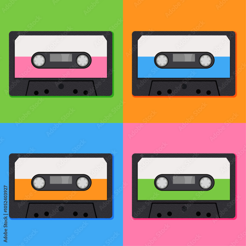 Naklejka premium Colorful Tape Quartet