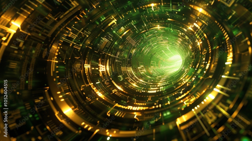 Obraz premium Abstract Quantum Currency Conceptual Visualization