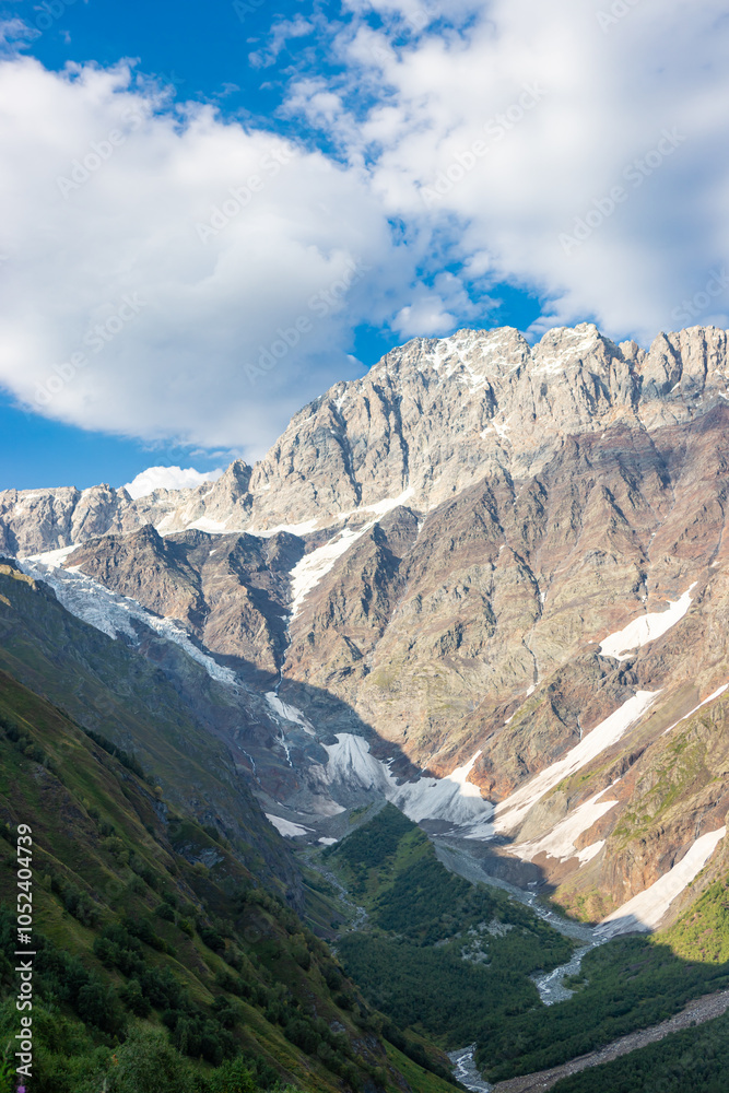 Koruldashi glacier at Racha-Lechkhumi and Lower Svaneti, Georgia