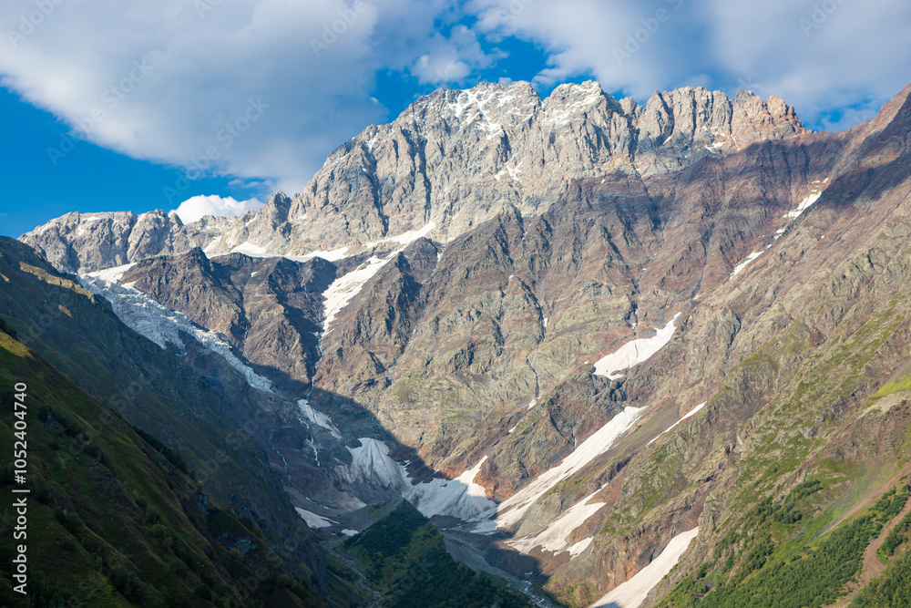 Koruldashi glacier at Racha-Lechkhumi and Lower Svaneti, Georgia